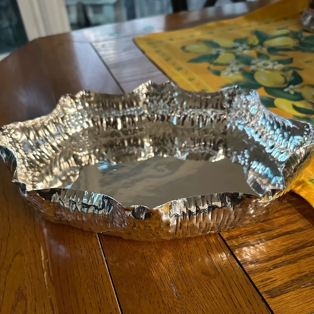 GB Sport 12” Silver Plated Serving Tray VGUC